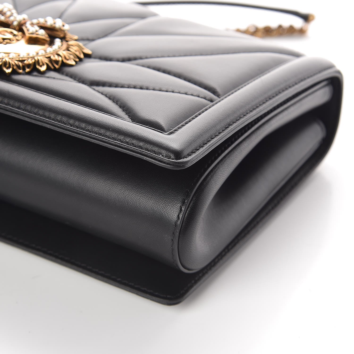 Dolce & Gabbana Calfskin Large Devotion Bag Black 8 of 8