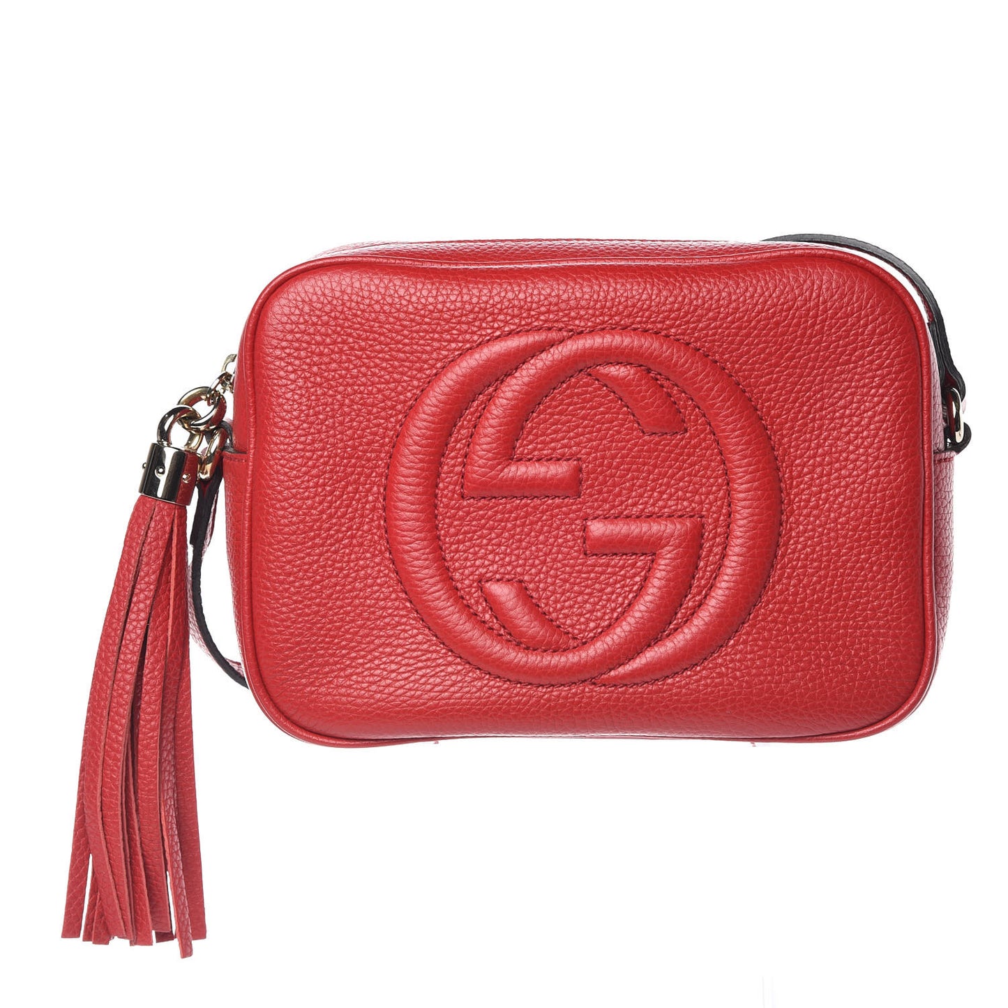Pebbled Calfskin Small Soho Disco Bag Tabasco Red
