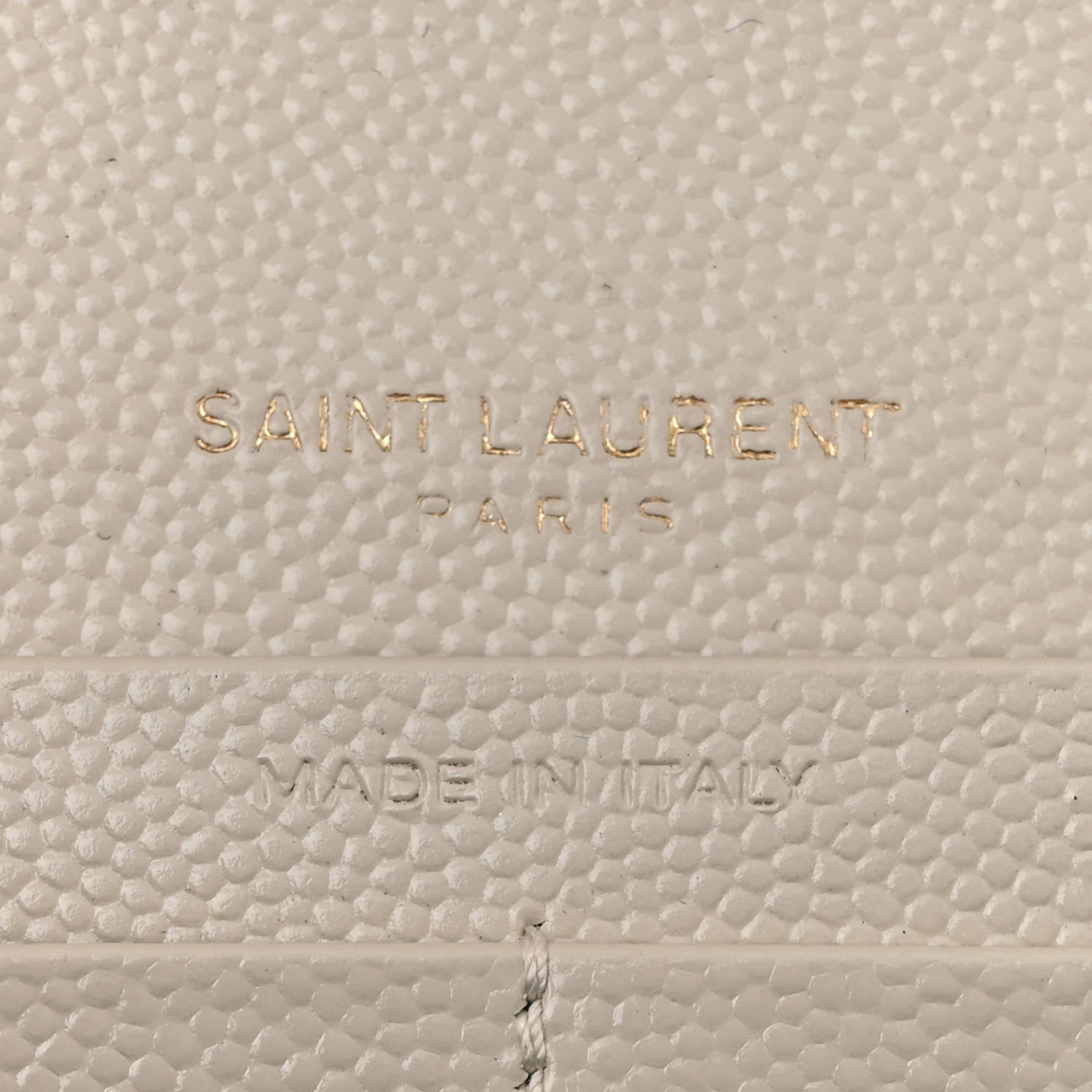 Saint Laurent Grain De Poudre Mixed Matelasse Triquilt Monogram Chain Wallet Crema Soft 6 of 11