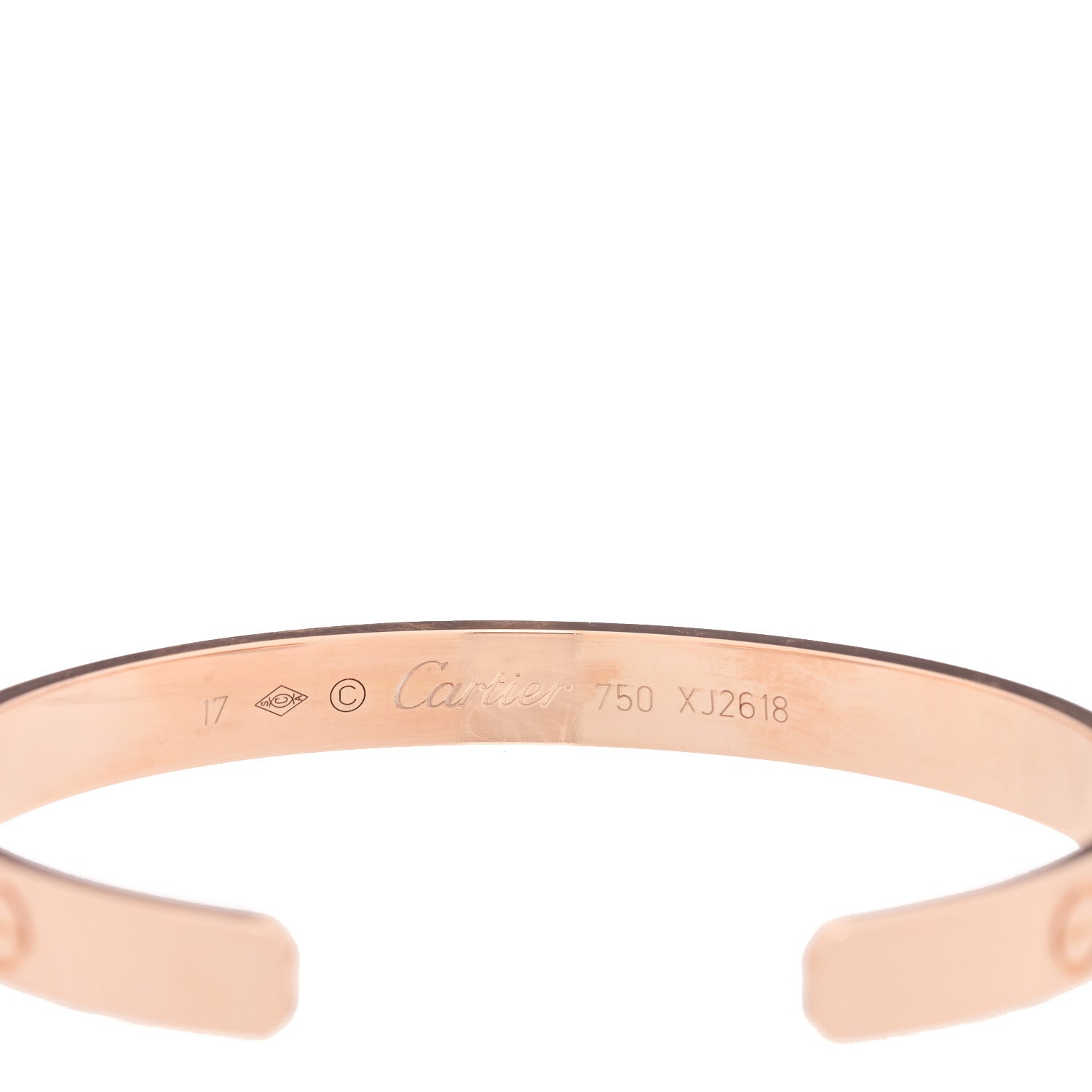 Cartier 18K Pink Gold LOVE Cuff Bracelet 17 3 of 3