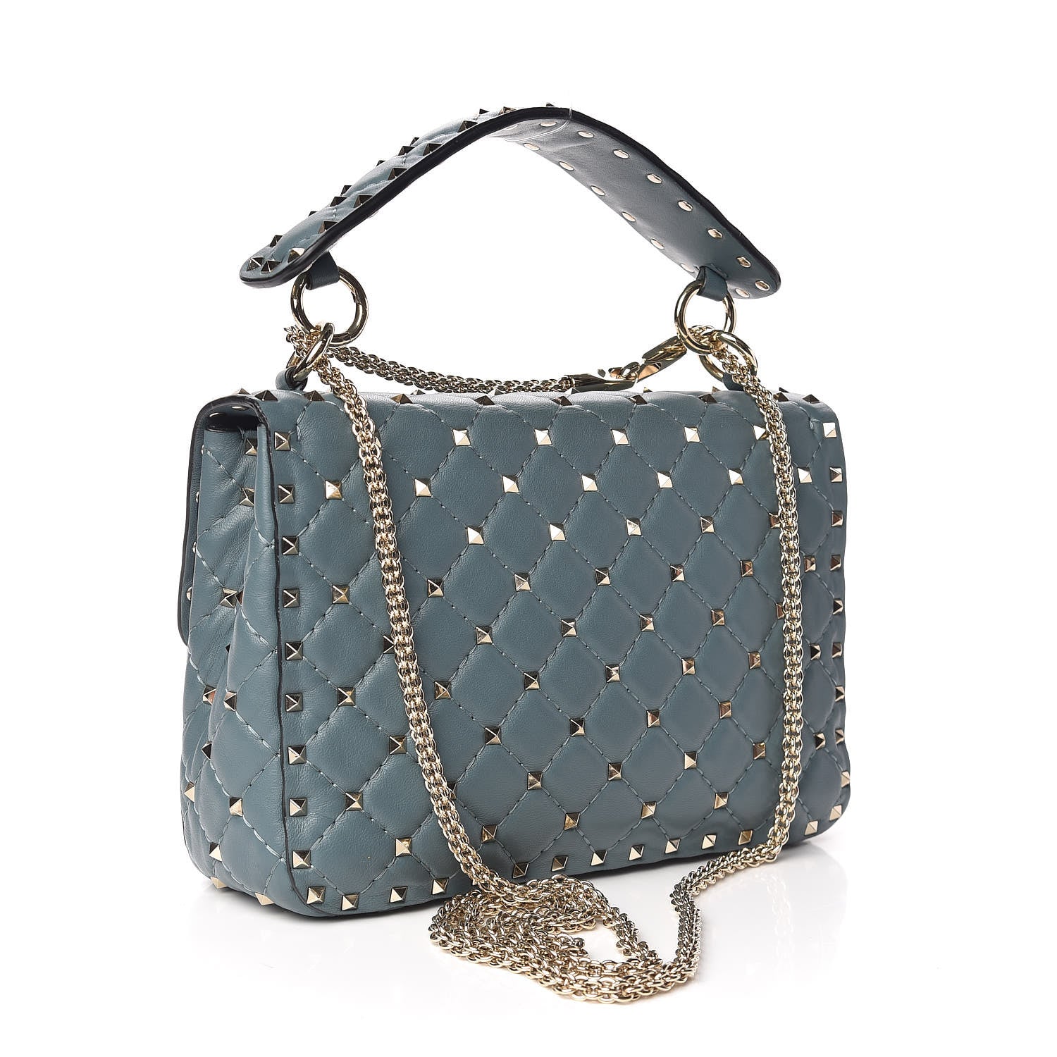 Valentino Garavani Nappa Medium Rockstud Spike Shoulder Bag Giada 3 of 9