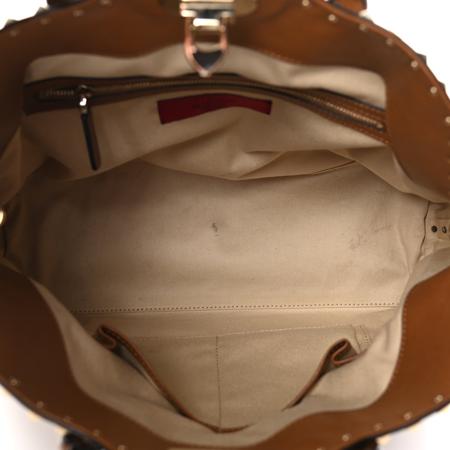 Valentino Garavani Vitello Rockstud Dome Satchel Deep Cuir 6 of 14