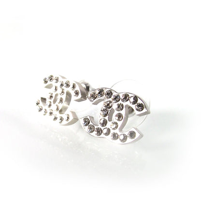 Chanel Crystal CC Logo Earrings 1 of 4