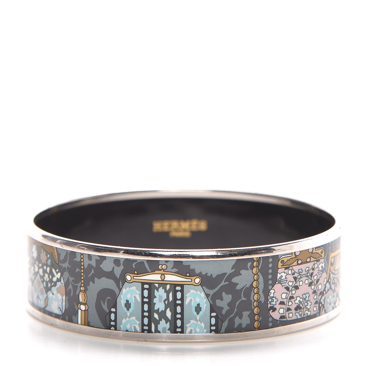 Hermes Enamel Printed Cachemire de Tamara Wide Bracelet 65 3 of 5