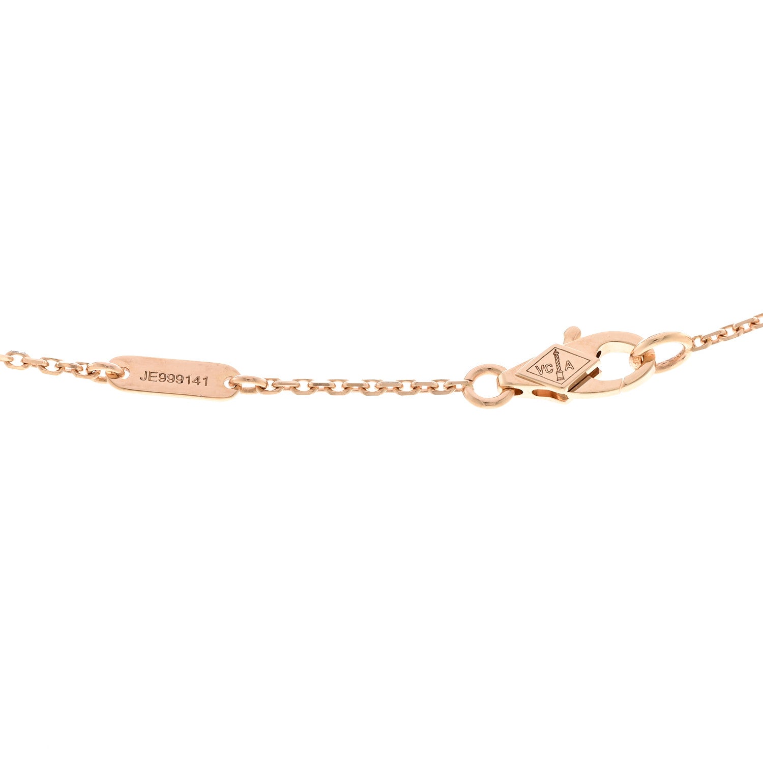 Van Cleef & Arpels 18K Rose Gold Carnelian Sweet Alhambra Pendant Necklace 5 of 6