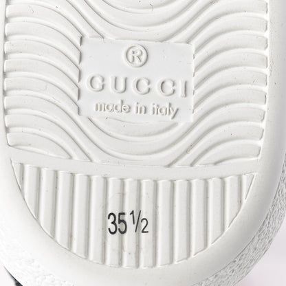Gucci Calfskin Web Floral Embroidered Womens Ace Sneakers 35.5 White 6 of 8