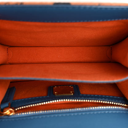 MCM Visetos Mini Patricia Shoulder Bag Cognac Blue 5 of 10