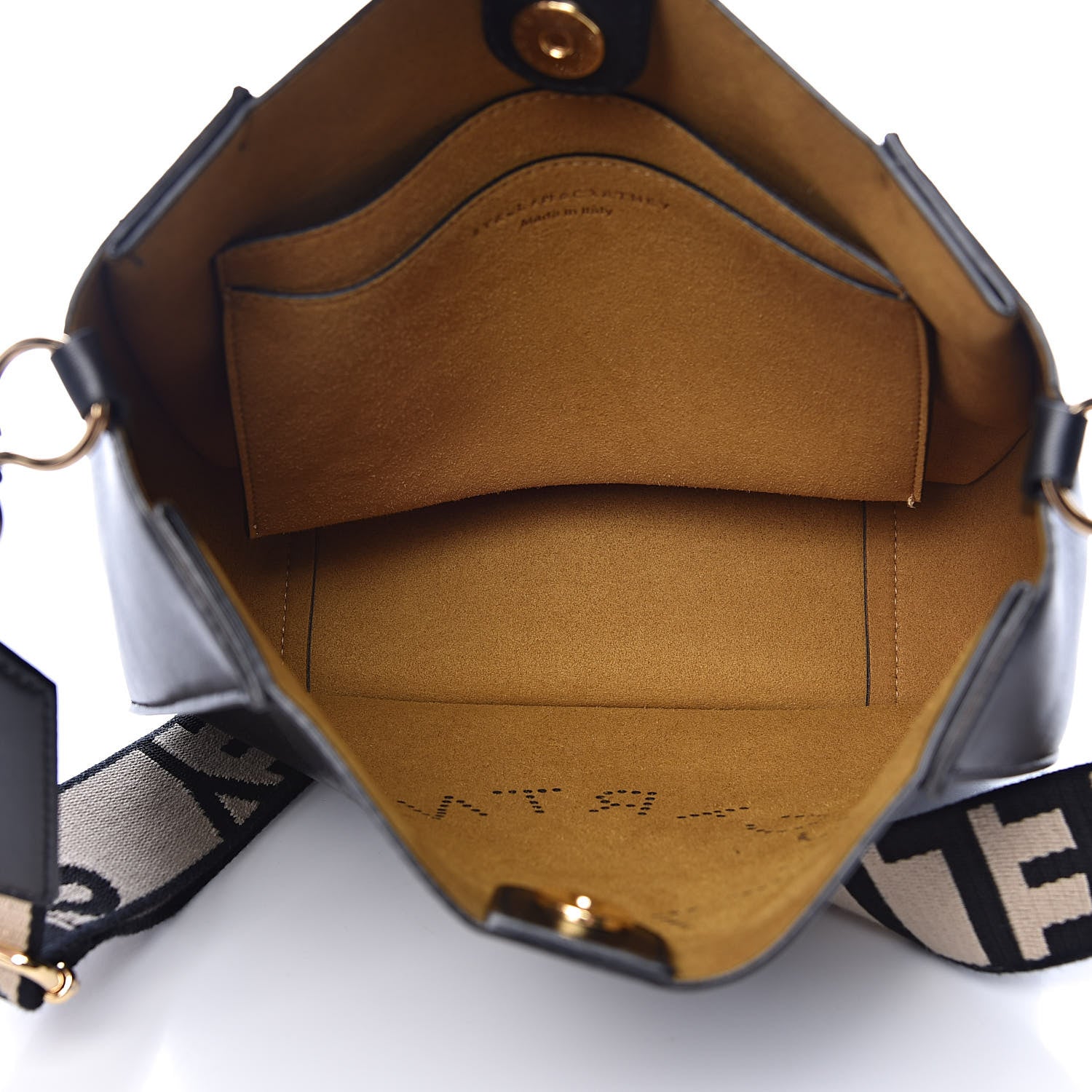 Stella McCartney Eco Alter Nappa Perforated Logo Mini Crossbody Black 5 of 8