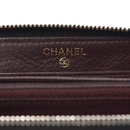 Chanel Caviar Quilted Large Gusset Zip Around Wallet Navy 6 of 14