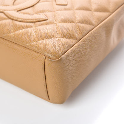 Chanel Caviar Quilted Petit Shopping Tote PST Dark Beige 11 of 13