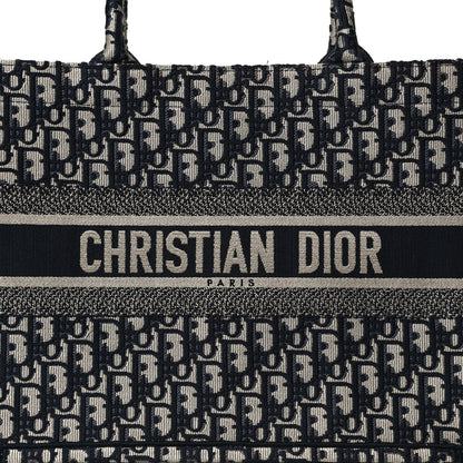 Christian Dior Oblique Medium Book Tote Blue Multicolor 8 of 11