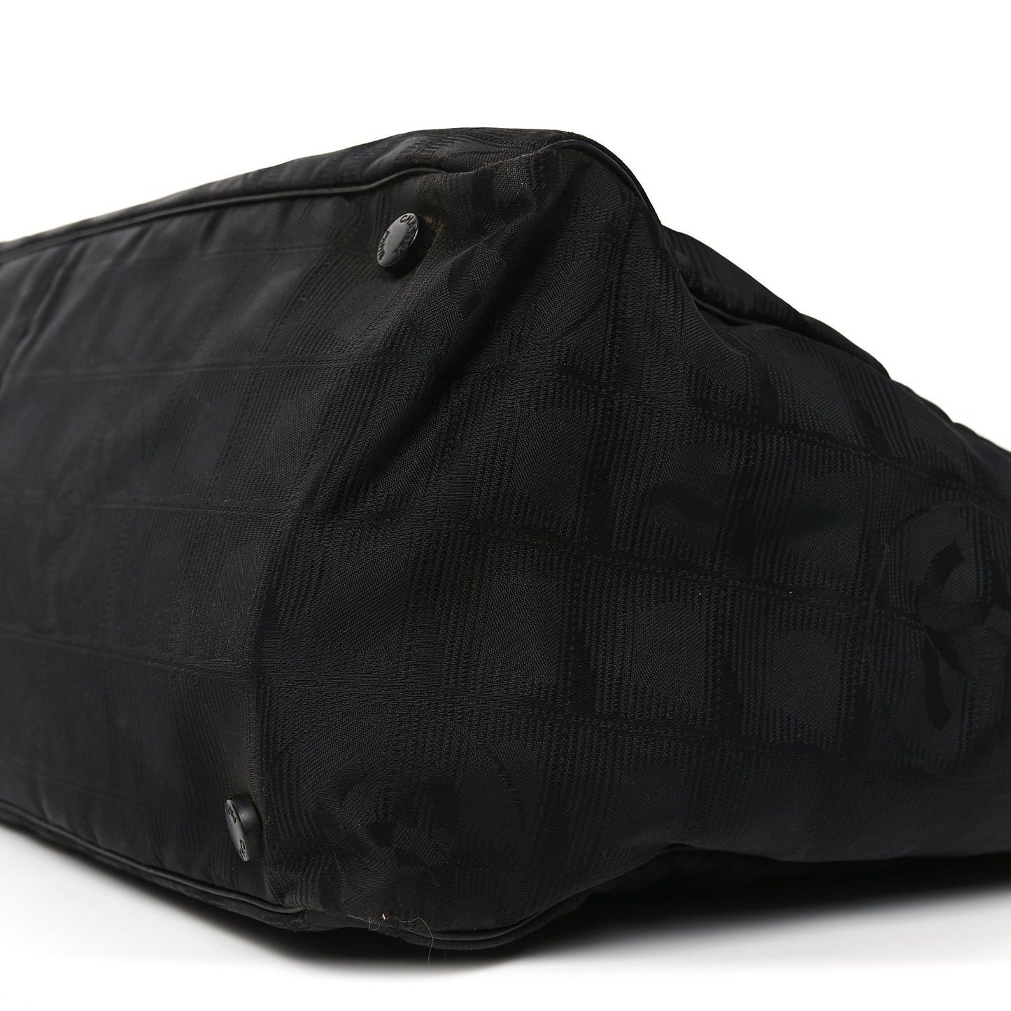 Nylon Large Travel Tote Black