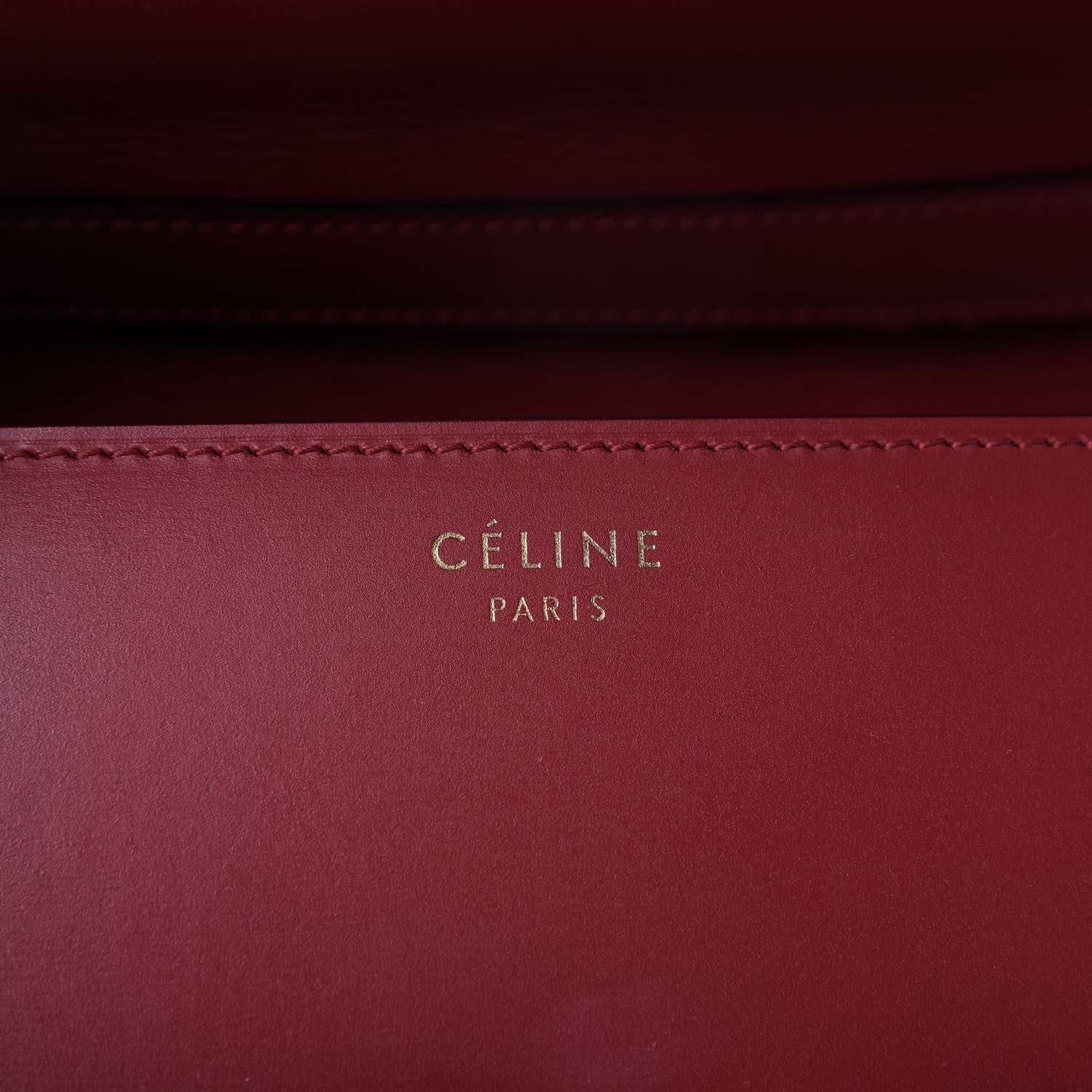Celine Box Calfskin Medium Classic Box Flap Bag Red 8 of 9