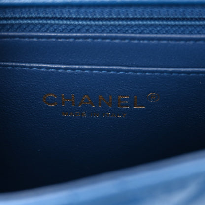 Chanel Lambskin Quilted Mini Square Flap Blue 6 of 13