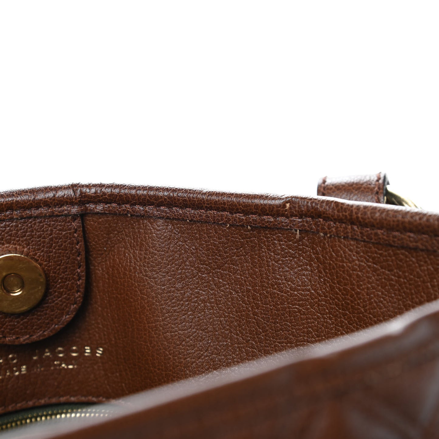 Calfskin Quilted Tote Brown