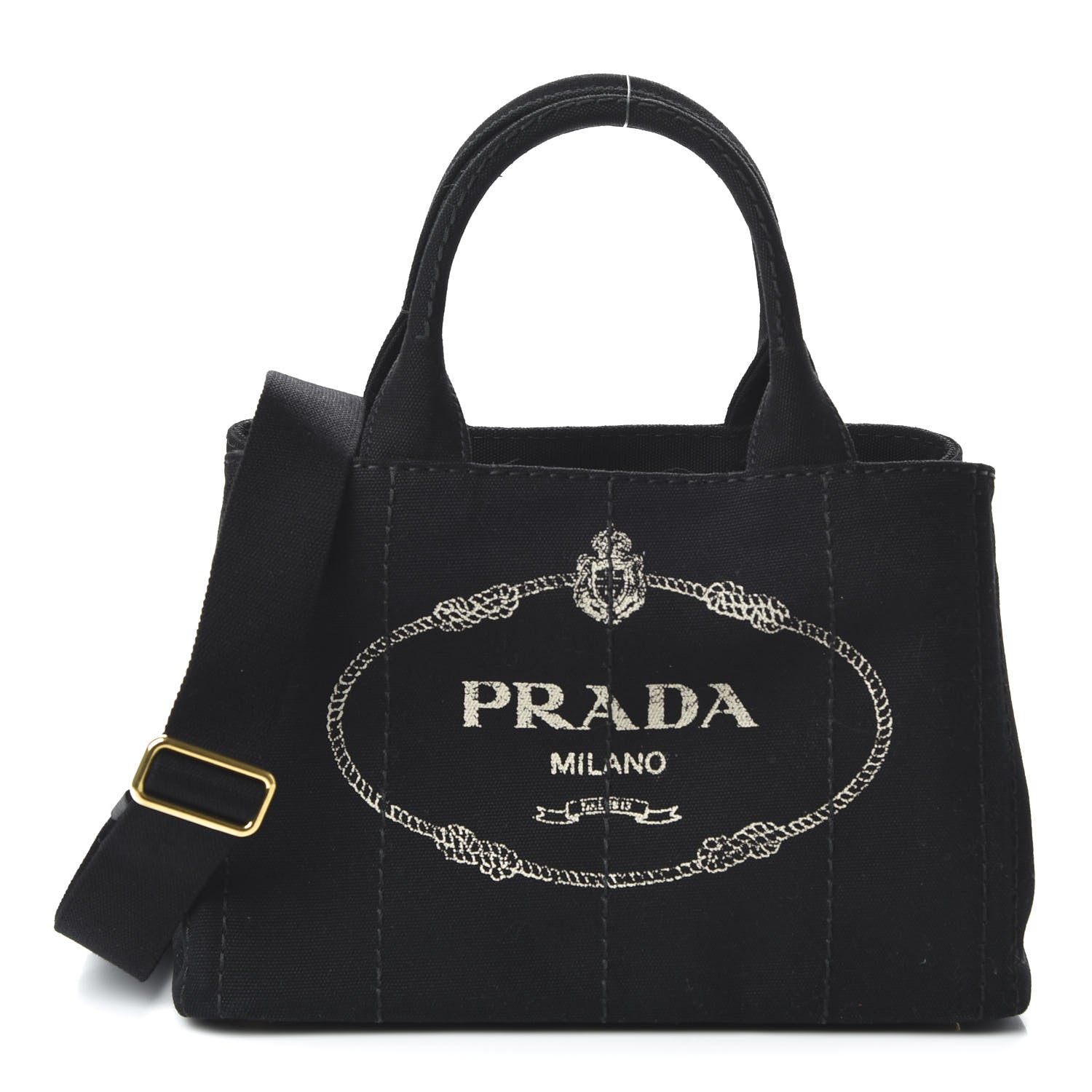 Prada Canapa Small Logo Tote Black 1 of 9