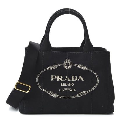 Prada Canapa Small Logo Tote Black 1 of 9