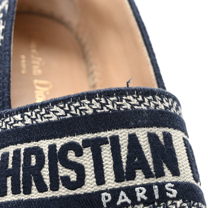 Christian Dior Embroidered Toile De Jouy Granville Espadrille 39 Off White Blue 9 of 9