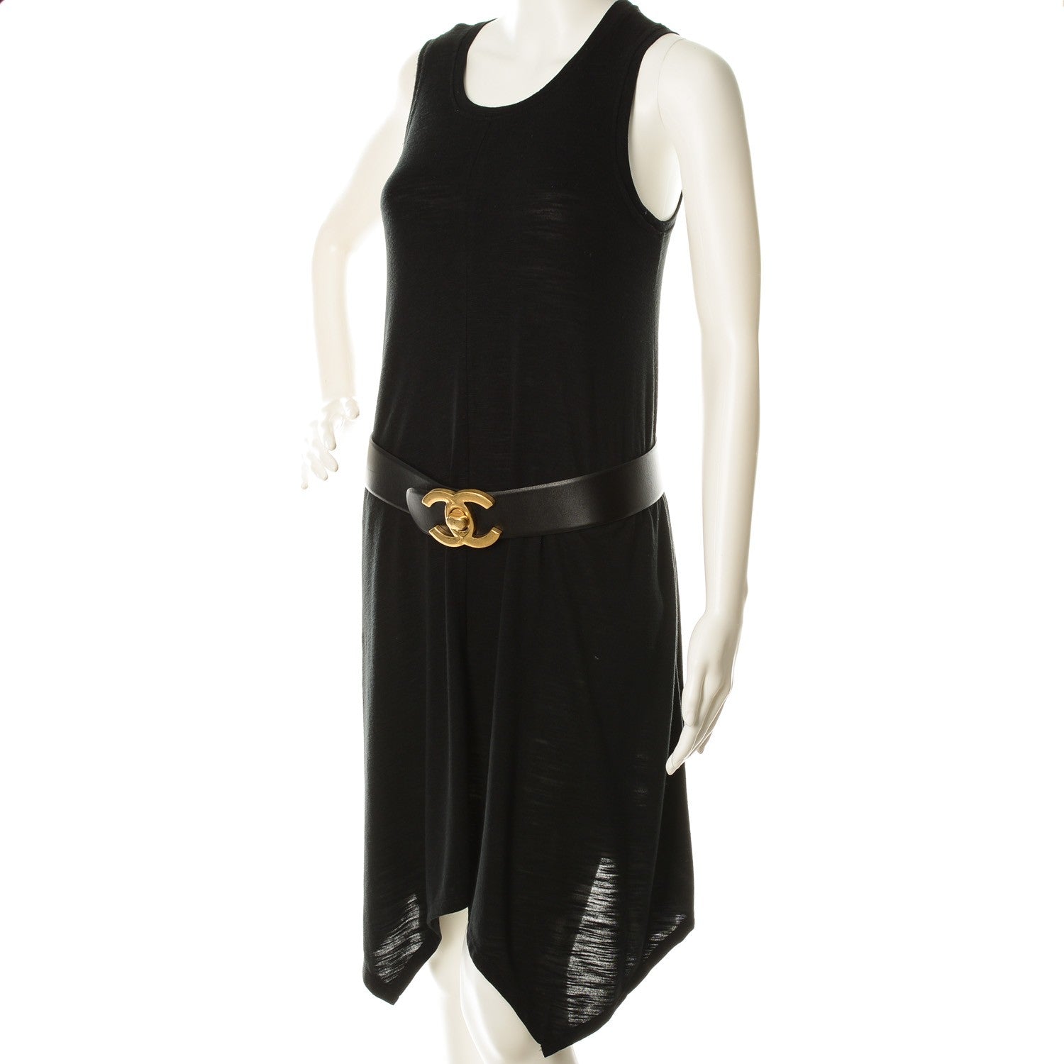 Chanel Calfskin CC Belt 95 38 Black 2 of 7