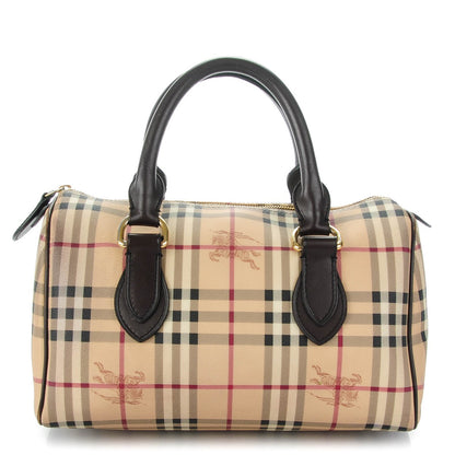 Burberry Haymarket Check Small Chester Bowling Bag Chocolate 1 of 7