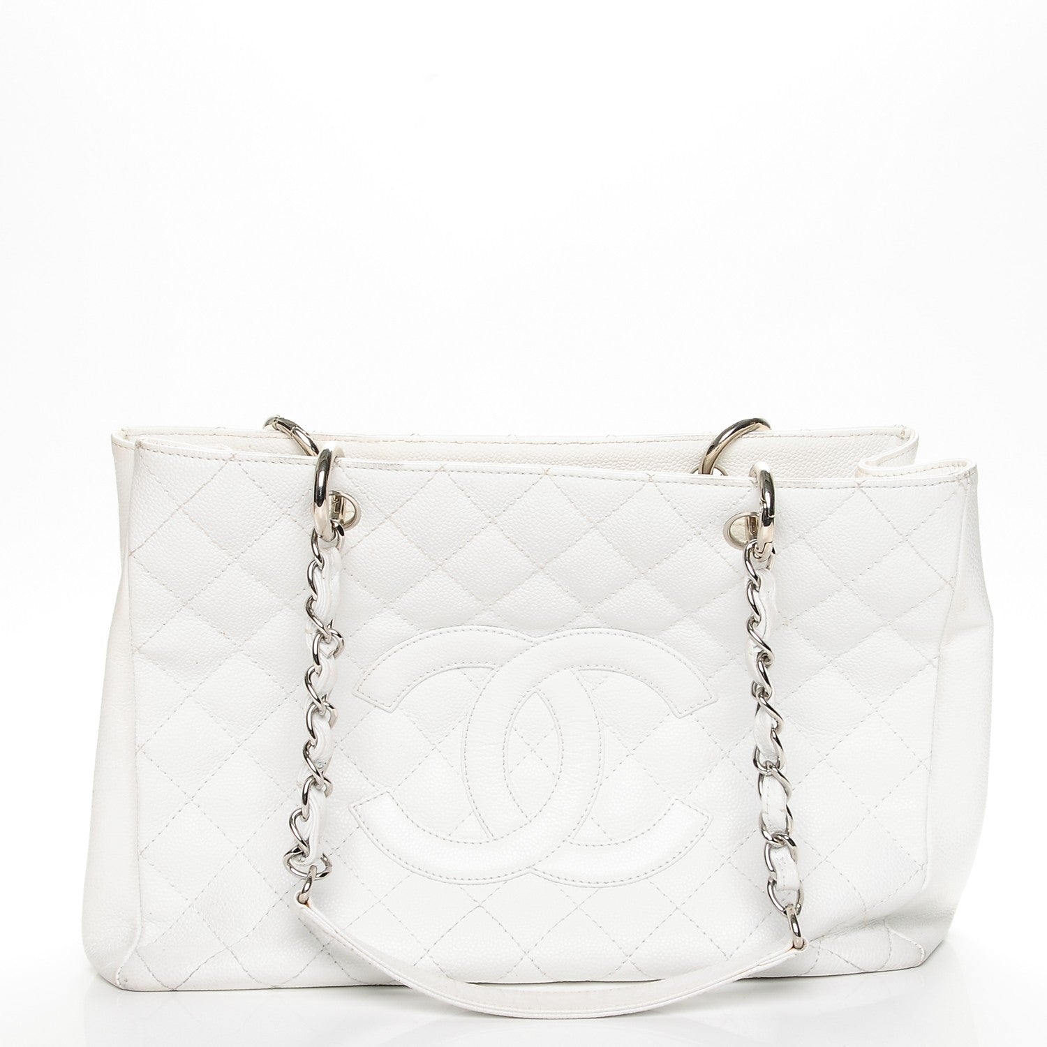 Chanel Caviar Quilted Grand Shopping Tote GST White 11 of 11