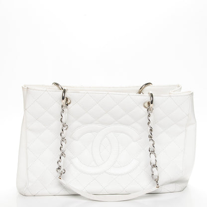 Chanel Caviar Quilted Grand Shopping Tote GST White 11 of 11