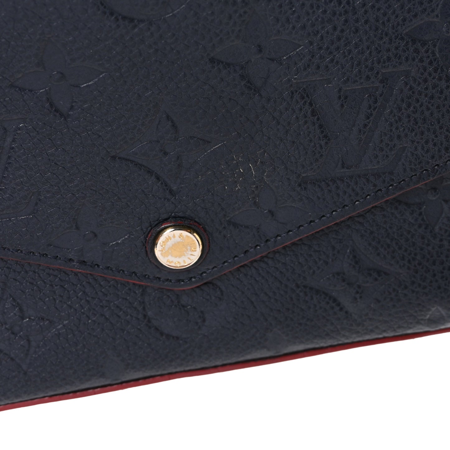 Empreinte Pochette Felicie Chain Wallet Marine Rouge