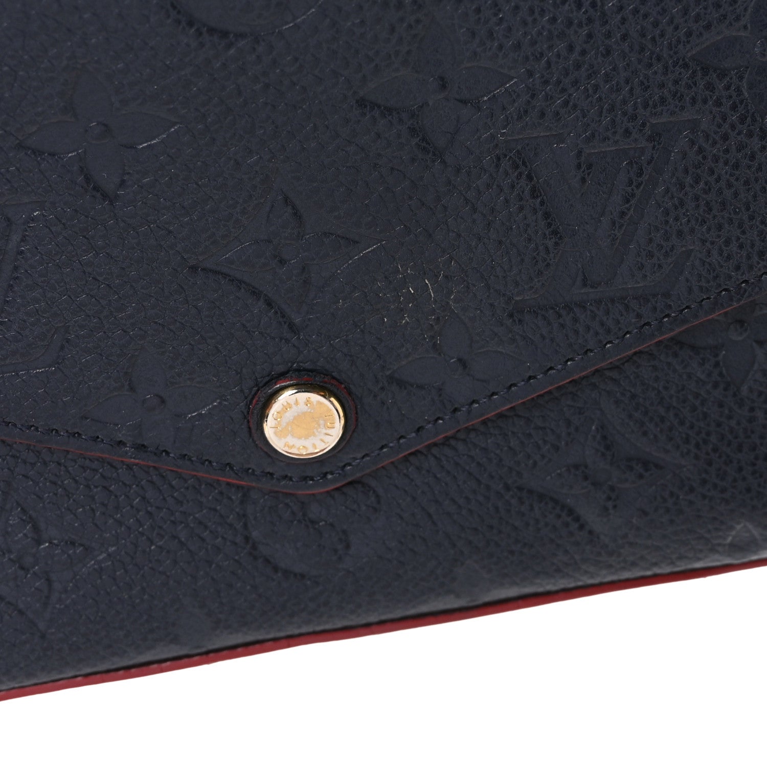 Louis Vuitton Empreinte Pochette Felicie Chain Wallet Marine Rouge 10 of 11