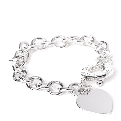 Tiffany Sterling Silver Heart Tag Toggle Bracelet 1 of 5