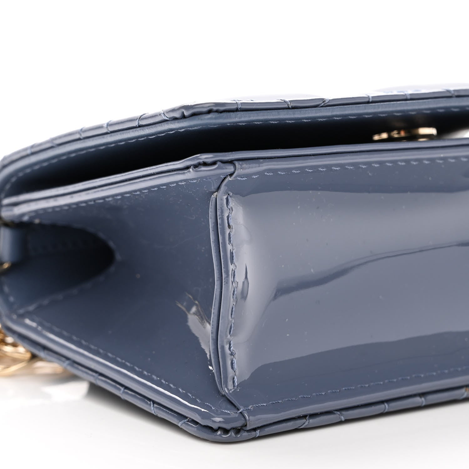 Christian Dior Patent Cannage Nano Lady Dior Pouch Cloud Blue 8 of 9