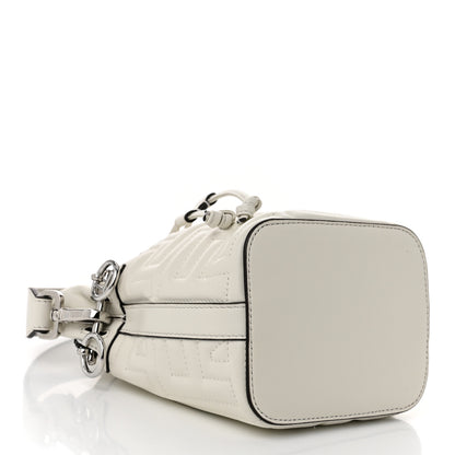 Fendi Vitello Liberty F Embossed Mini Mon Tresor Bucket Bag White 4 of 11
