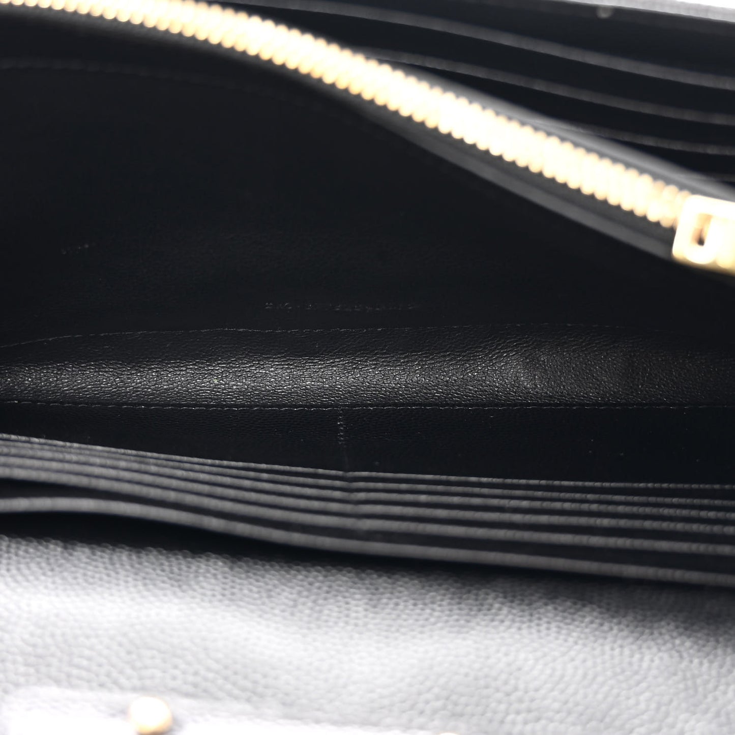 Grain De Poudre Matelasse Chevron Monogram Chain Wallet Black