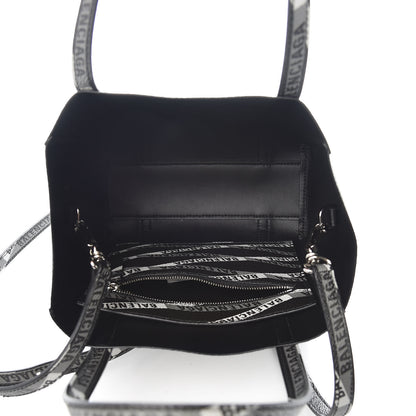 Balenciaga Coated Canvas Losange Monogram Mini Tote Black Grey 5 of 8