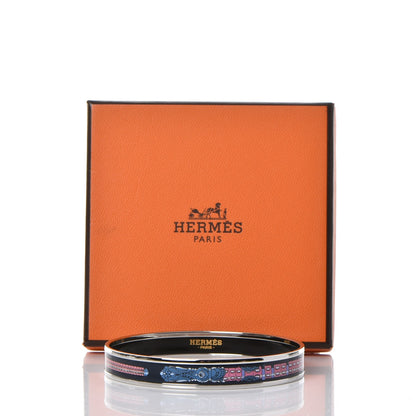 Hermes Enamel Printed Narrow Les Cannes Bracelet 70 Arts and Crafts 8 of 8