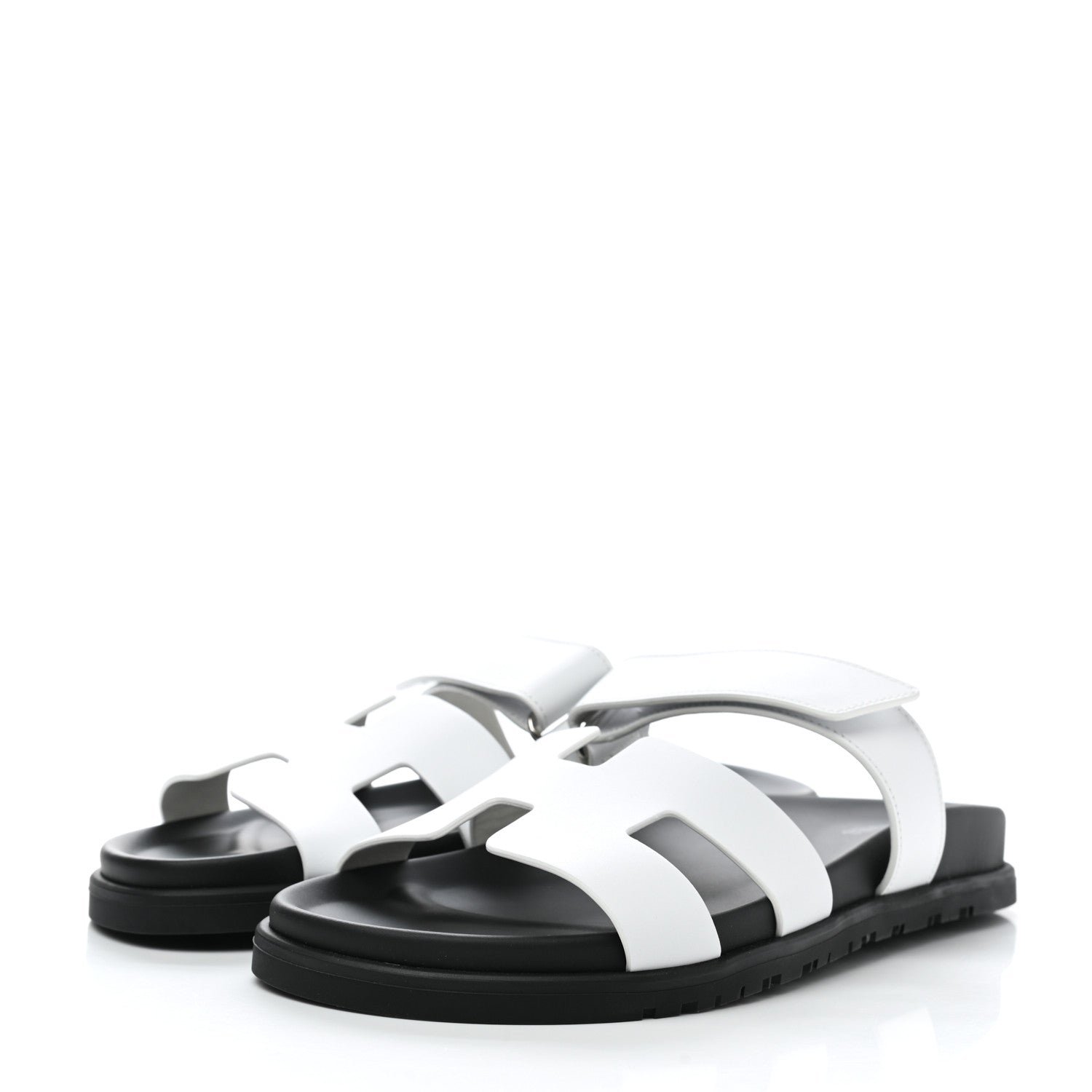 Hermes Calfskin Womens Chypre Sandals 39.5 White 3 of 9