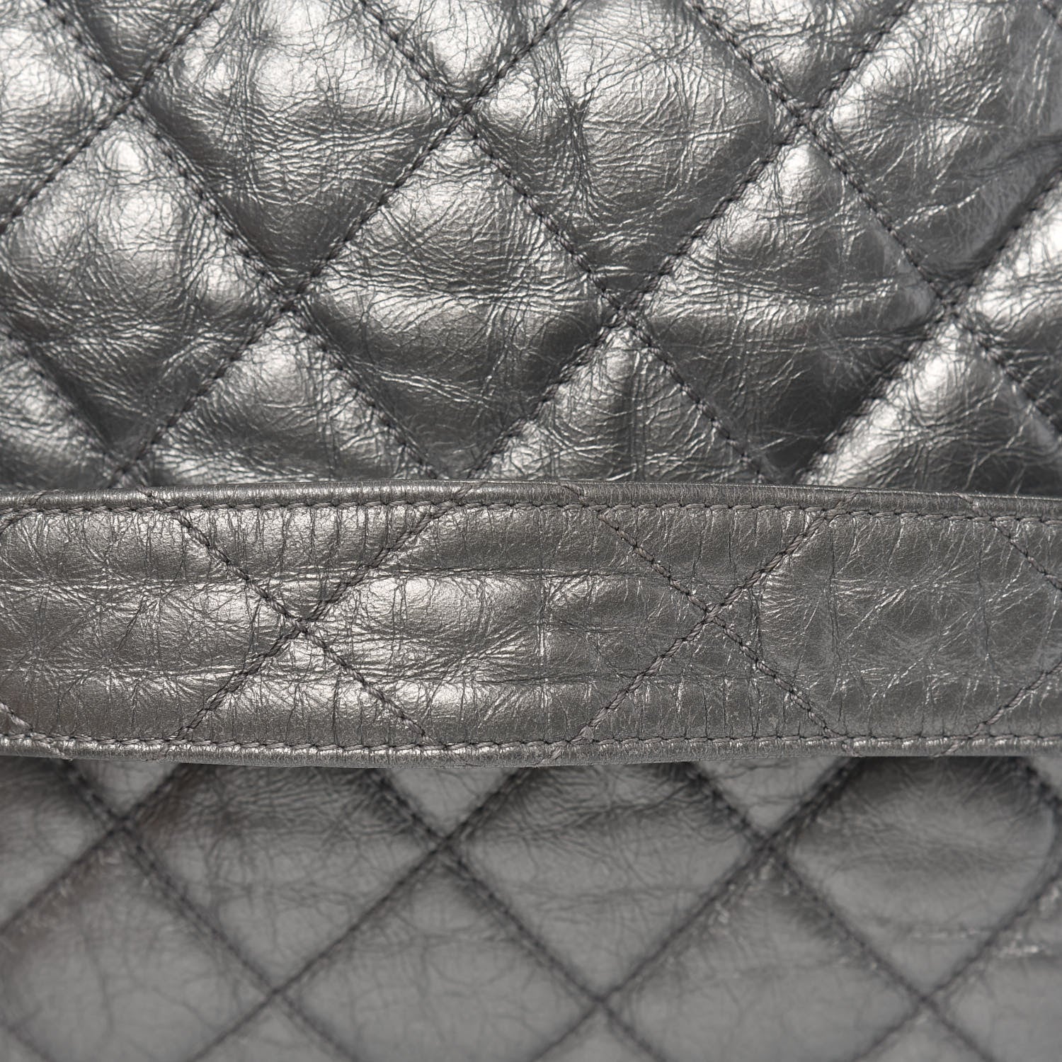 Chanel Metallic Calfskin Quilted Large Chain Me Hobo Silver 9 of 12