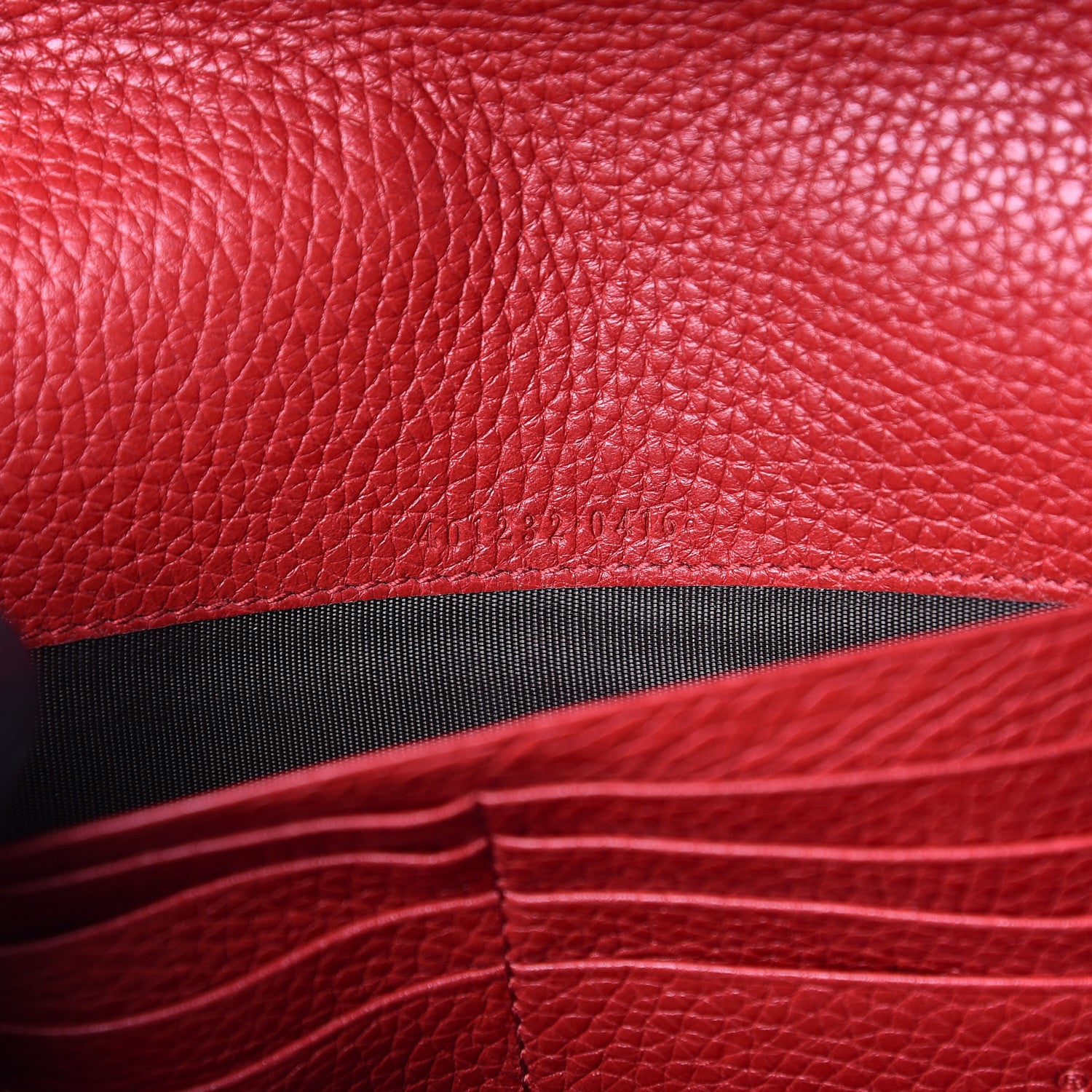 Gucci Calfskin GG Marmont Chain Wallet Vulcanic Red 7 of 10