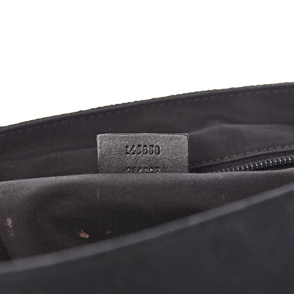 Gucci Monogram Small Double Buckle Flap Messenger Bag Black 8 of 19