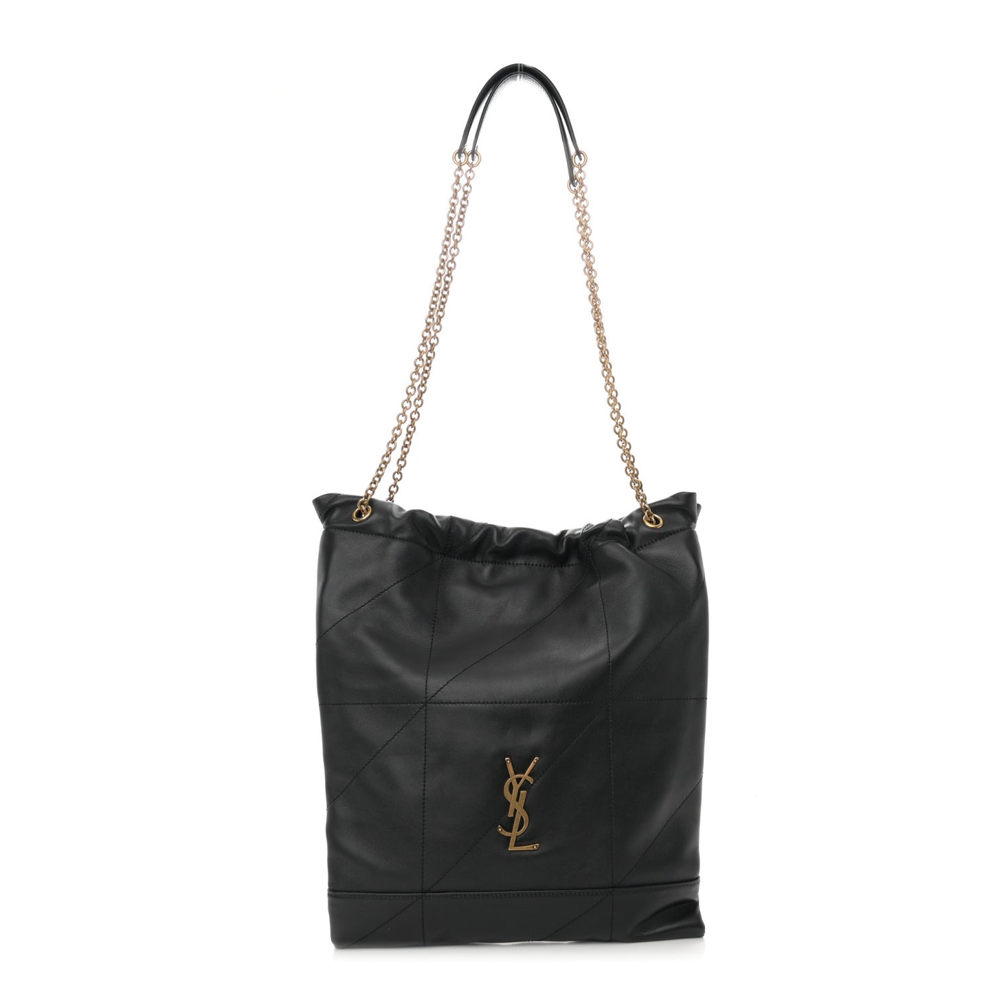 Lambskin Matelasse Monogram Medium Jamie 4.3 Pochon Black