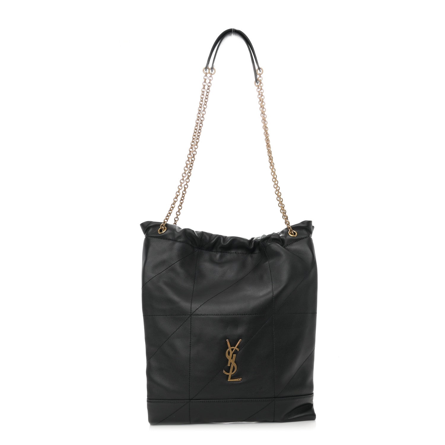 Saint Laurent Lambskin Matelasse Monogram Medium Jamie 4.3 Pochon Black 1 of 10