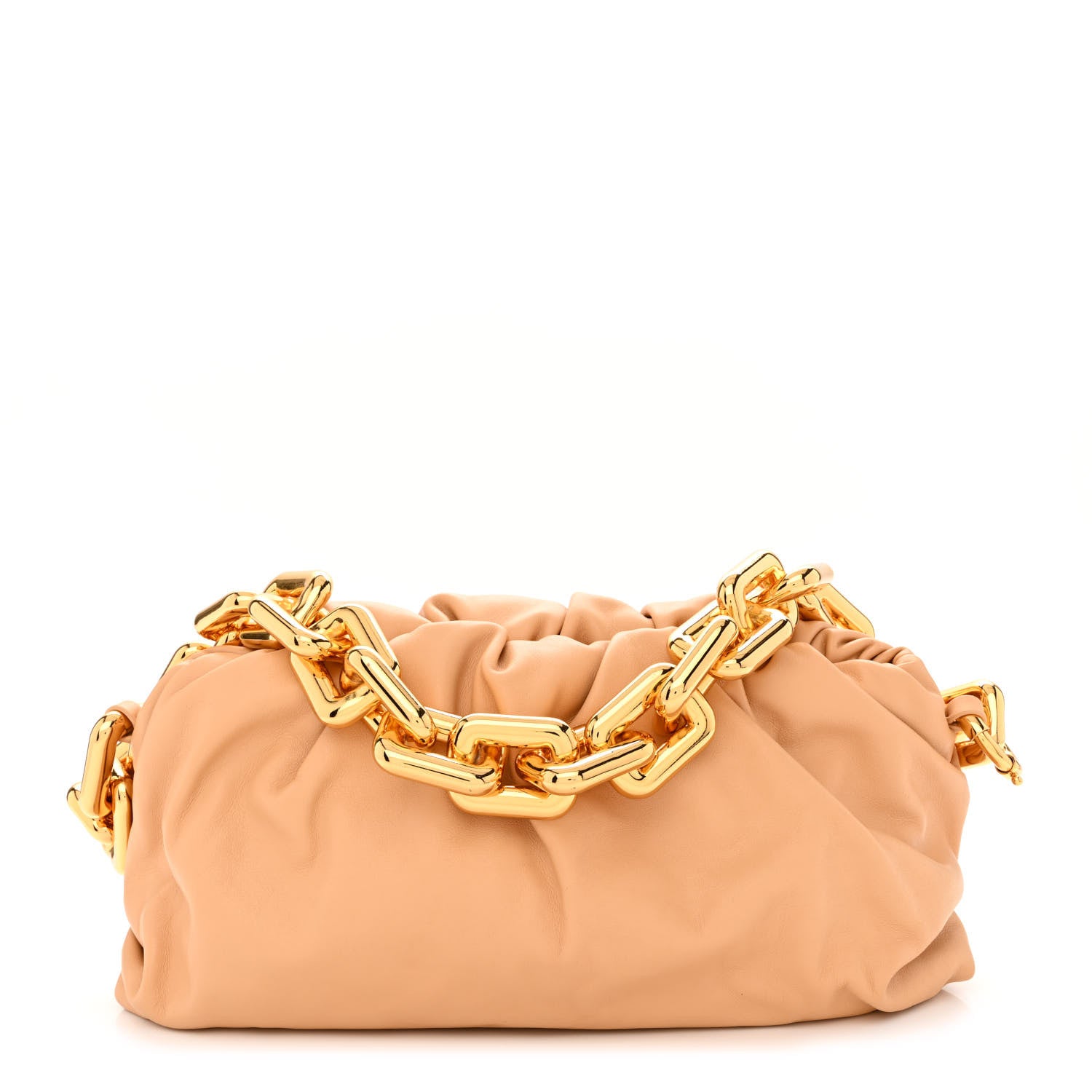 Bottega Veneta Calfskin The Pouch Chain Almond 1 of 10