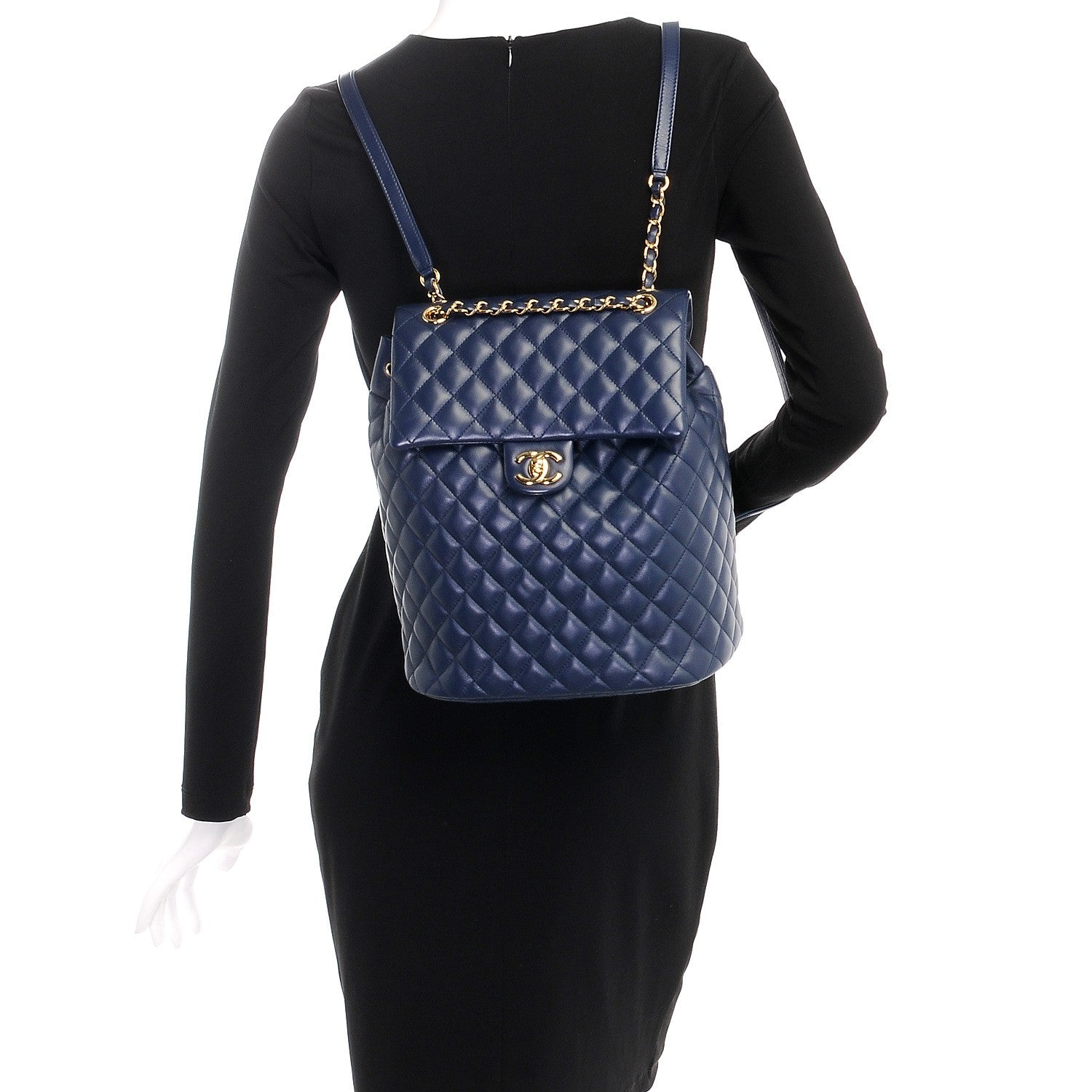 Chanel Calfskin Quilted Large Urban Spirit Backpack Navy 2 of 8