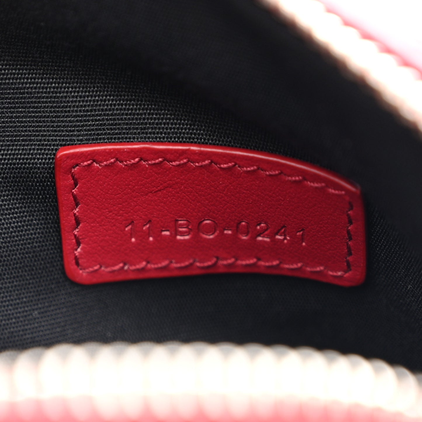 Calfskin Oblique Galaxy Perforated World Tour Messenger Pouch Red White