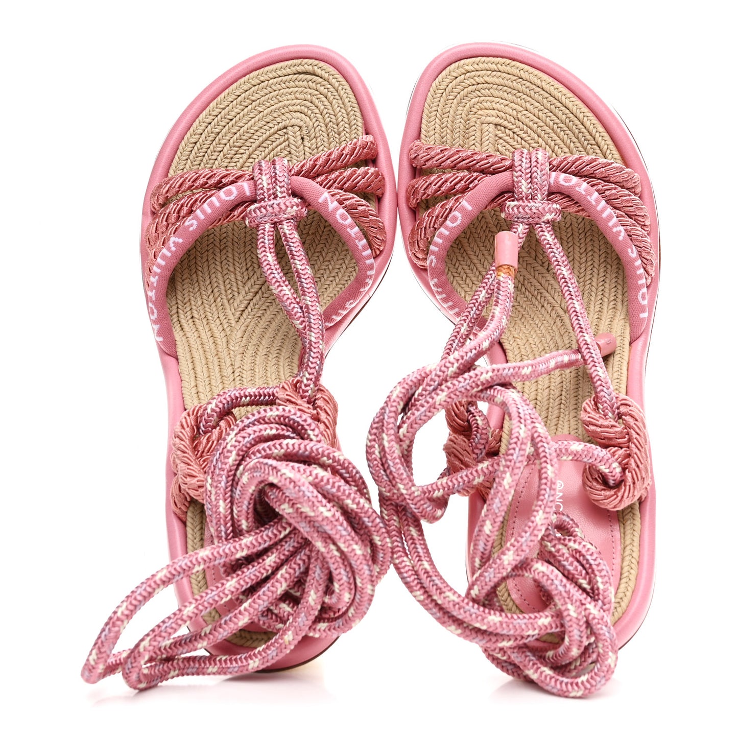 Fabric Maia Rope Wedge Sandal 37.5 Rose Clair