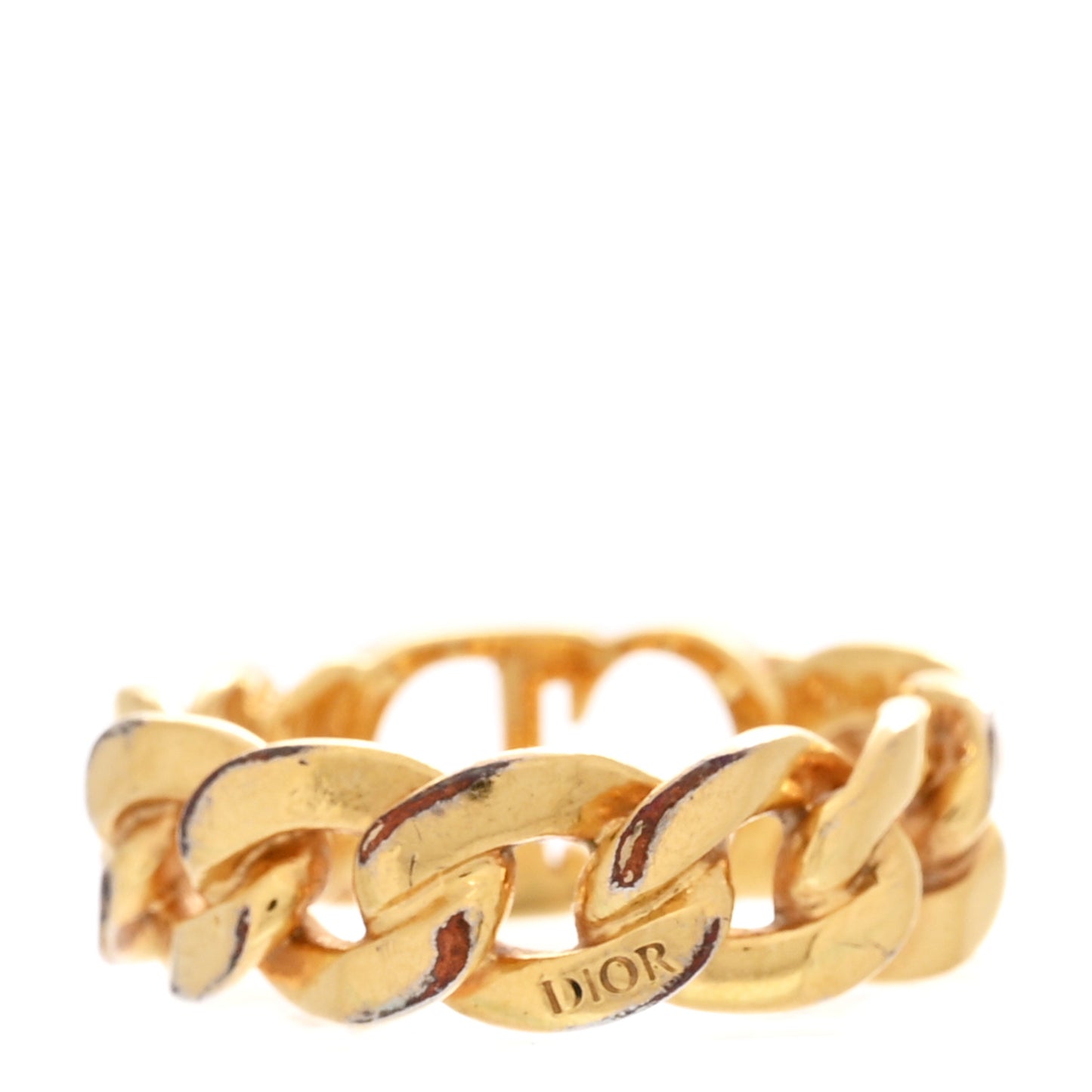 Metal Danseuse Etoile Chain Ring L Gold