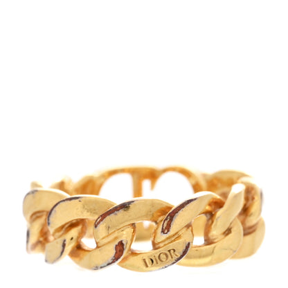 Christian Dior Metal Danseuse Etoile Chain Ring L Gold 3 of 5