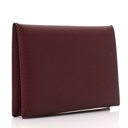 Hermes Epsom Calvi Card Case Rouge H 3 of 7