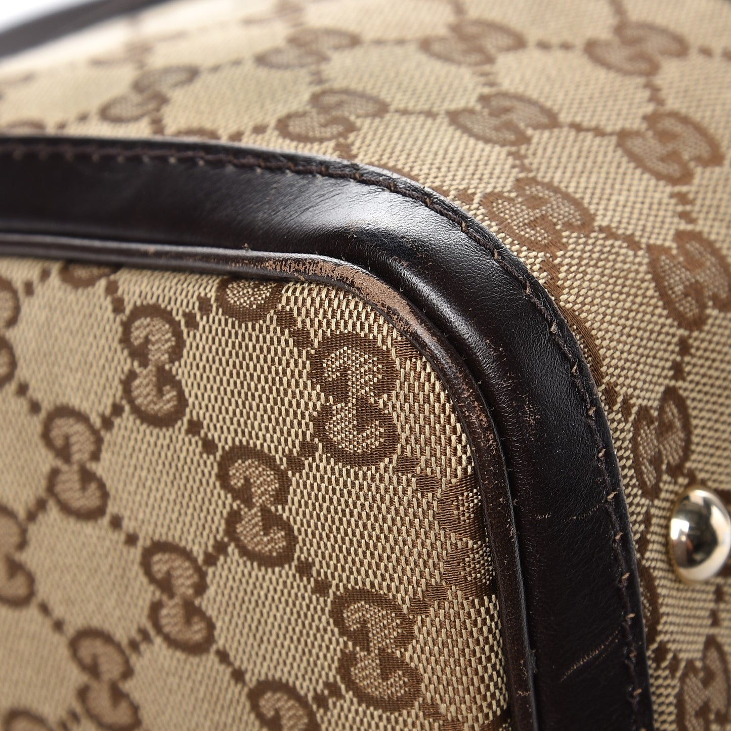 Monogram Vintage Web Medium Boston Dark Brown