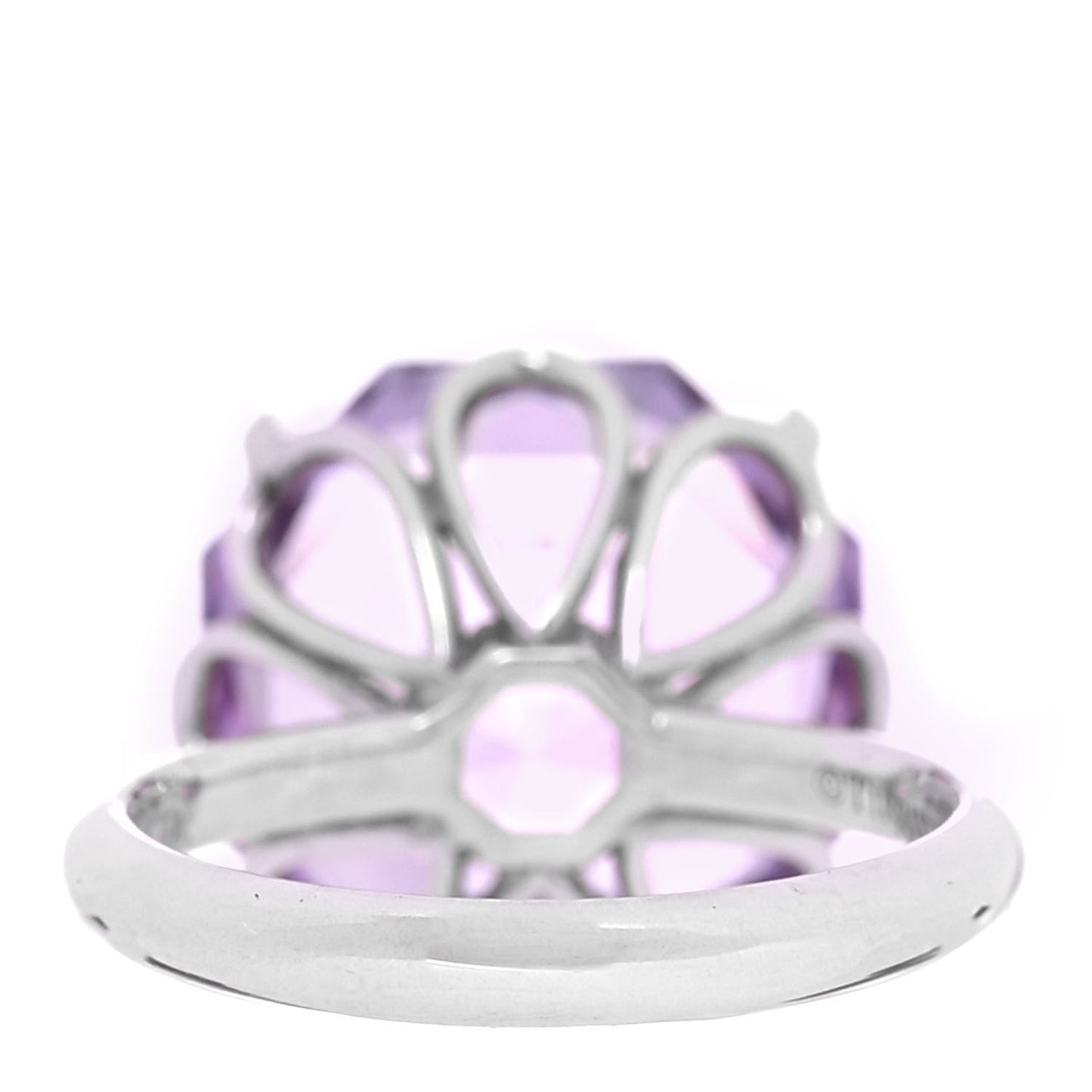 Sterling Silver Amethyst Sparklers Octagonal Cocktail Ring 47 4