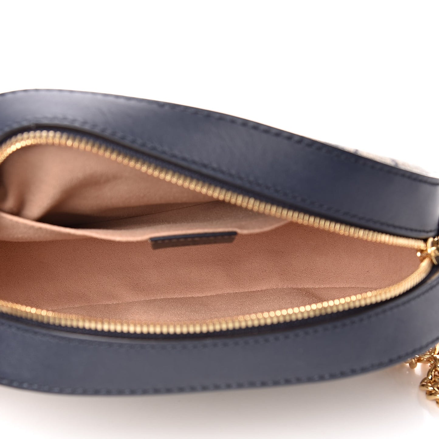 GG Supreme Monogram Mini Chain Shoulder Bag Beige Blue